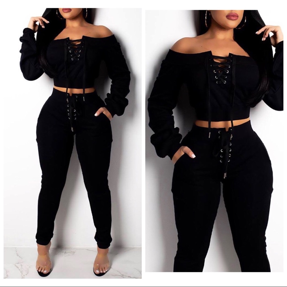 Gorgeous 2pc. Off The Shoulder Pants Set